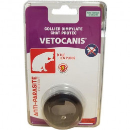 Vetocanis Collier Anti-Puces Et Anti-Tiques Au Dpdimpylate - 8 Mois De Protection - Noir - Pour Chat