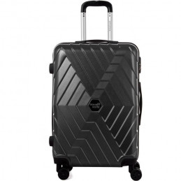Travel World Valise Trolley - Abs - 4 Roues - Xxl - 85 Cm - Gris