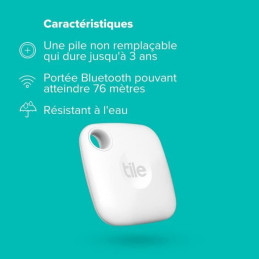 Tile Mate Porte Clé Connecté - Localisateur D'Objet Bluetooth. Portée De 60 M