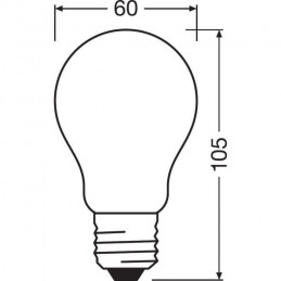 Osram Ampoule Led Standard Verre Vert Déco  4W15 E27 Chaud