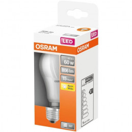 Osram Ampoule Led Standard Dépolie Avec Radiateur 8,5W60 E27 Chaud
