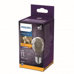 Philips Led Classic 11W Standard Modern Filament Mini Smoky E27 Blanc Chaud Non Dimmable