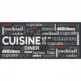 Aastory Tapis De Cuisine 100% Vinyle - 49,5X109 Cm - Vif 23393 - Made In France