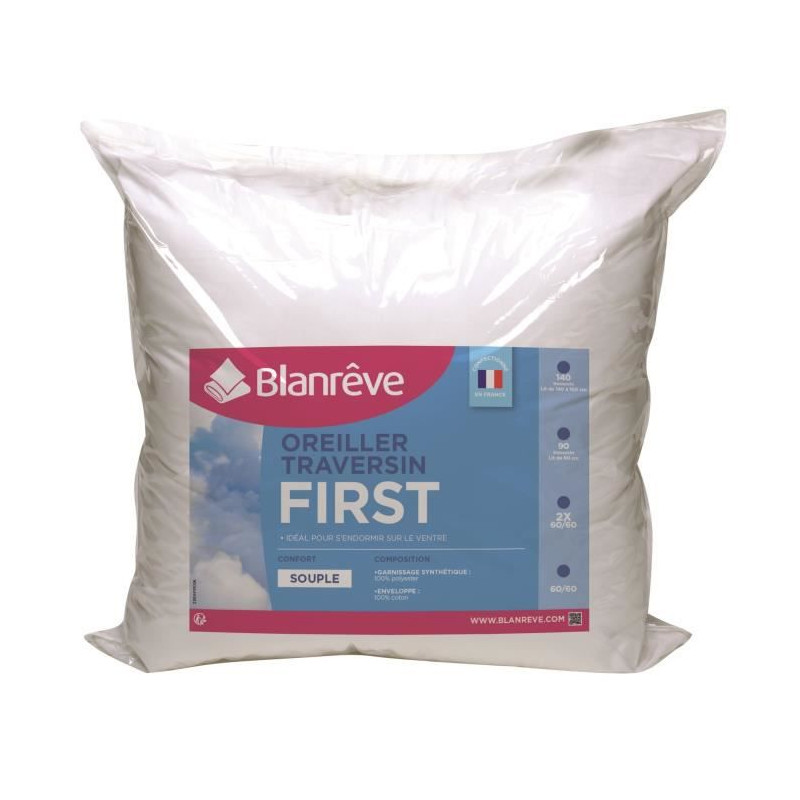 Blanreve Lot 2 Oreillers First 60X60Cm