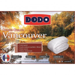 Couette Chaude Vancouver - 240 X 260 Cm - 400Gr/M² - Blanc - Dodo