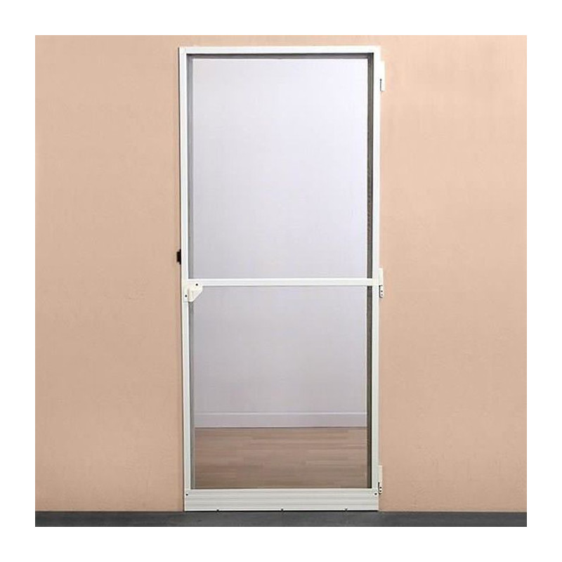 Moustiquaire Porte Battante  L100 Cm X H220 Cm - Aluminium Blanc