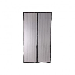 Moustiquaire Rideau Pour Porte  Magnétique - H220 Cm X L100 Cm - Polyester Noir
