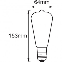 Ledvance Ampoule Smart+ Bluetooth Edison Fil Or  53W E27 Puissance Variable