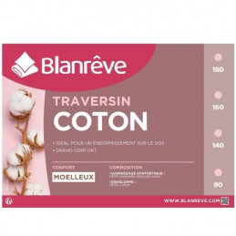 Blanreve Traversin En Coton - 180 Cm - Blanc