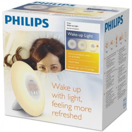 Philips Hf3500/01 Réveil Lumineux - Lumiere Simulateur D'Aube Avec 10 Réglages D'Intensité Lumineuse/Alarme
