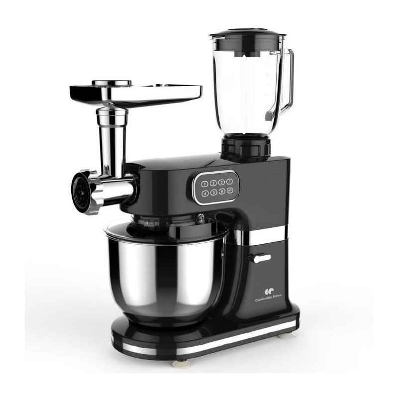 Robot Pâtissier Multifonctions Continental Edison - 1000 W - Noir