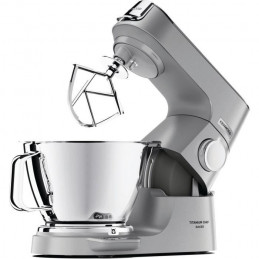 Kenwood Kvc85.124.Si - Robot Pâtissier Titanium Chef Baker - 2 Bols En Inox 3,5L Et 5L - Balance Intégrée 6Kg - Blender 1,8L - 1