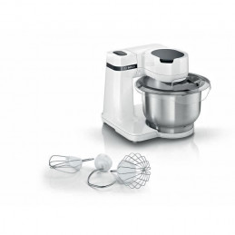 Robot De Cuisine Bosch Kitchen Machine Serie 2 - Noir Et Argent - 900 W - 7 Vitesses + Turbo - Bol Mélangeur Inox 3,8 L