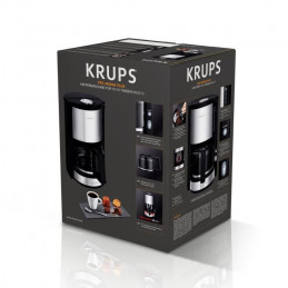 Krups Km321010 Pro Aroma Plus Cafetiere Filtre Électrique, 1,25 L Soit 15 Tasses, Machine A Café, Noir Et Inox