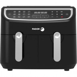 Fagor Fg906 - Friteuse Éléctrique Air Fryer Double Cuve 4,5L - 1600W - 12 Programmes - Timer 60Min - 50 A 200°C  - Smart Finish