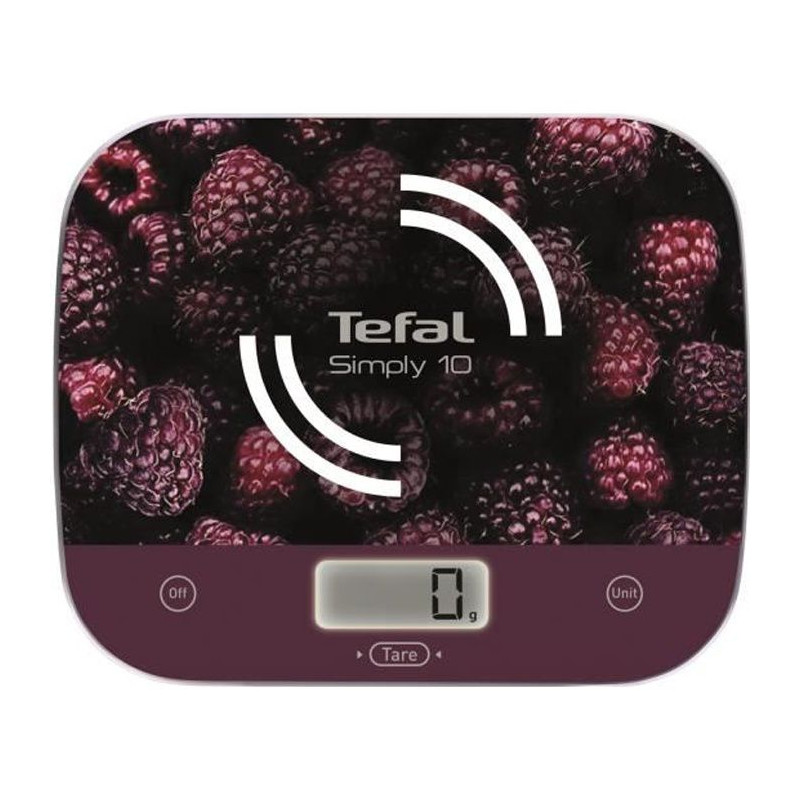 Tefal Bc8000V1 Simply Balance De Cuisine, Graduation De 10 Kg / 1 G, Large Plateforme En Verre, Fonction Tare, Ecran Lcd