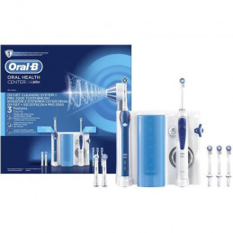 Oral-B Pro 2000+ Oxyjet Kit Brosse A Dent Electrique Rechargeable, 1 Hydropulseur Oxyjet, 1 Bad, 4 Canules Oxyjet, 3 Brossettes