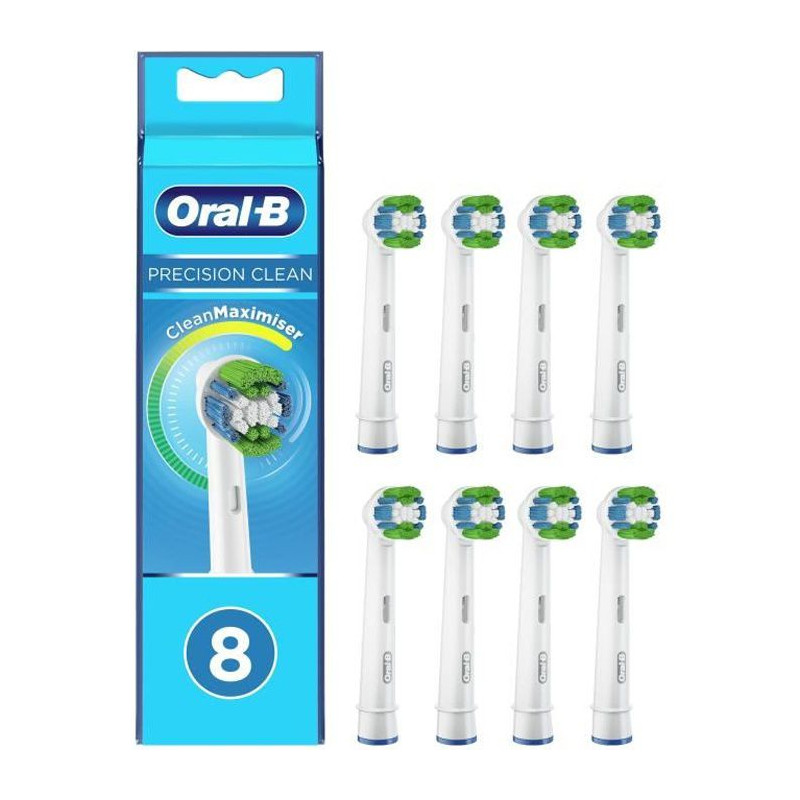 Oral-B Precision Clean Brossettes De Rechange Clean Maximiser, Pour Brosse A Dents Électrique, Pack De 8