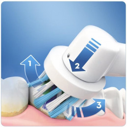 Oral-B Pro 600 Brosse A Dents Électrique Rechargeable, 1 Manche, 1 Brossette 3D White, Technologie 3D, Élimine Plaque Dentaire