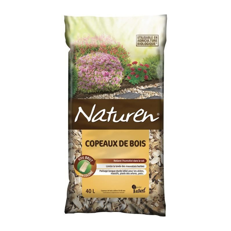 Naturen Copeaux De Bois Non Coloré - 40L