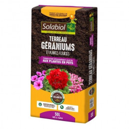 Solabiol Terger50 Terreau Géraniums Et Plantes Fleuries - 50 L