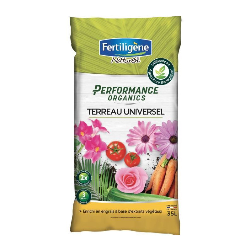 Fertiligene Terreau Performance Organics Universel - 35 L