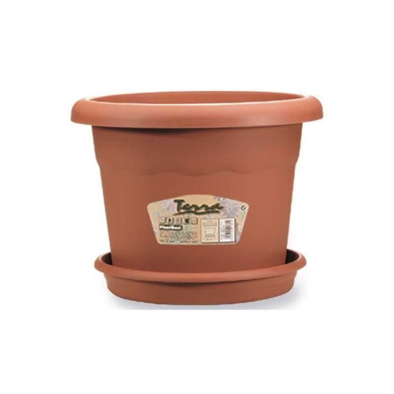 Plastiken Pot A Fleurs - Ø 60 Cm Rond - Terracotta