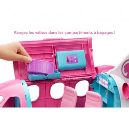 Barbie L'Avion De Reve Avec Mobilier, Rangements Et Accessoires - 58 Cm