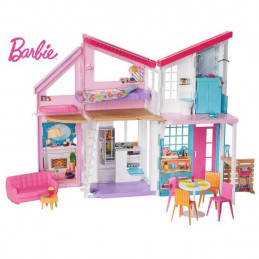 Barbie La Maison A Malibu Repliable 2 Étages Avec Accessoires