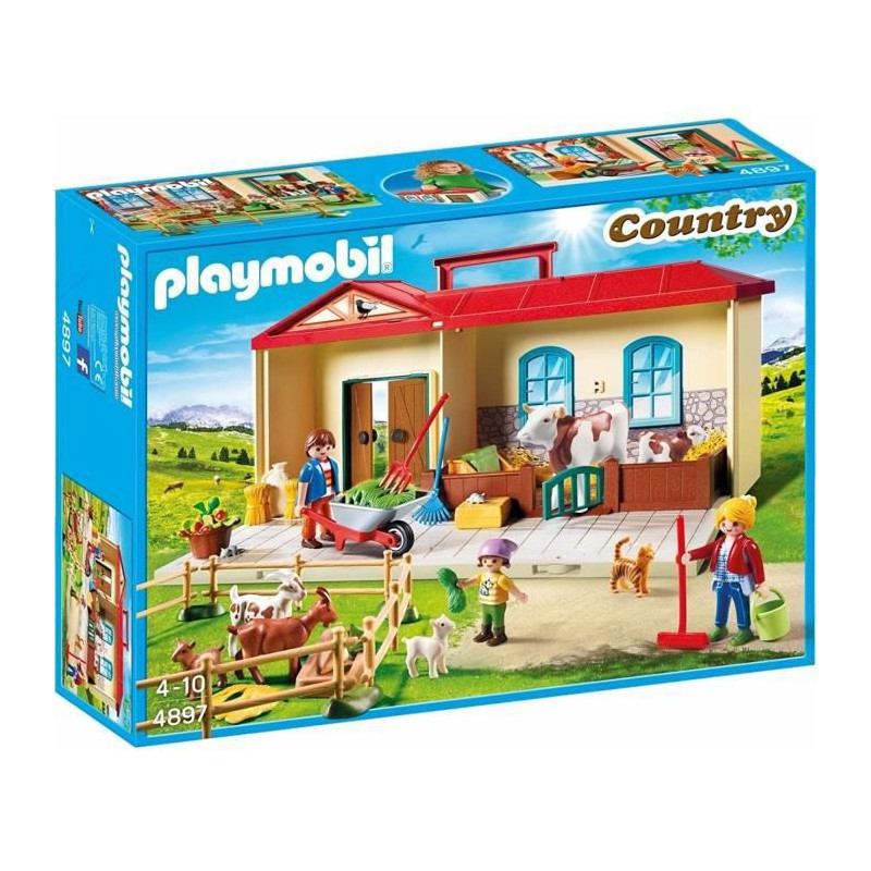Playmobil 4897 - Country - Ferme Transportable -  Exclusivité Cdiscount
