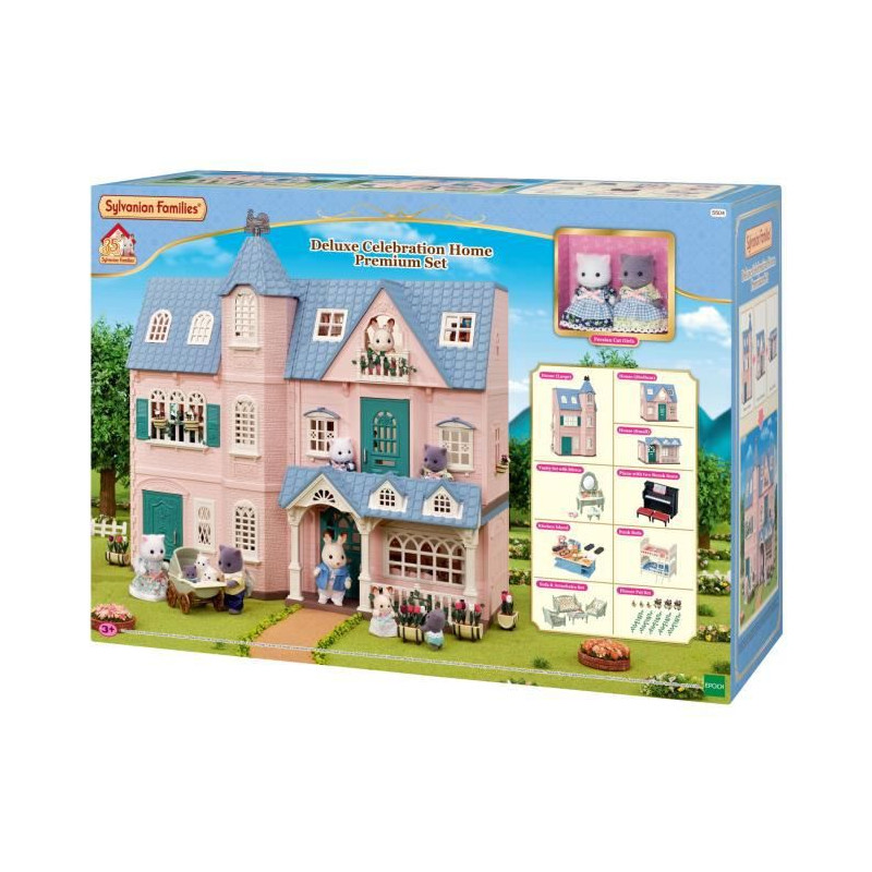 Sylvanian Families - Le Coffret Maison 5504 + 2 Figurines + Ameublement - Les Maisons