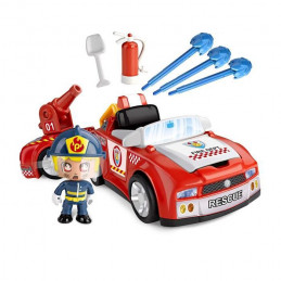 Pinypon Action - Coffret Véhicule De Pompier Avec 1 Figurine Et Accessoires