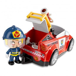 Pinypon Action - Coffret Véhicule De Pompier Avec 1 Figurine Et Accessoires