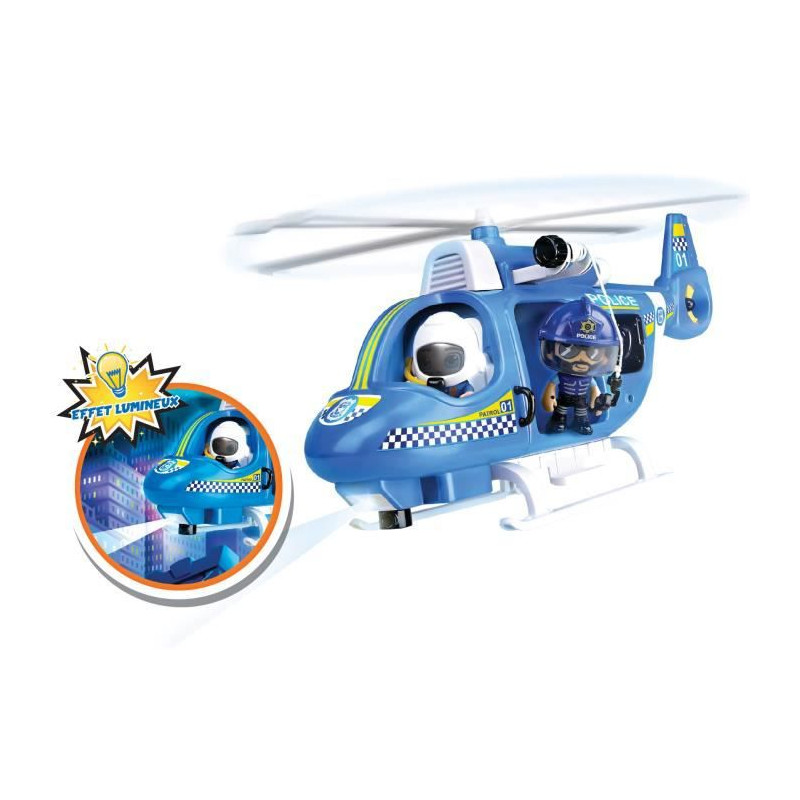 Pinypon Action - L'Hélicoptere De Police - 1 Figurine Incluse
