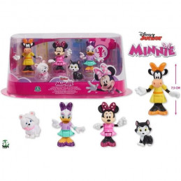 Minnie, Coffret 5 Figurines 7,5 Cm Articulées, 5 Personnages A Collectionner, Jouet Pour Enfants Des 3 Ans, Mcn19
