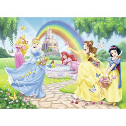 Princesses Disney Puzzle 100 Pieces - Le Jardin Des Princesses Disney - Nathan - Puzzle Enfant + Trieur - Des 6 Ans