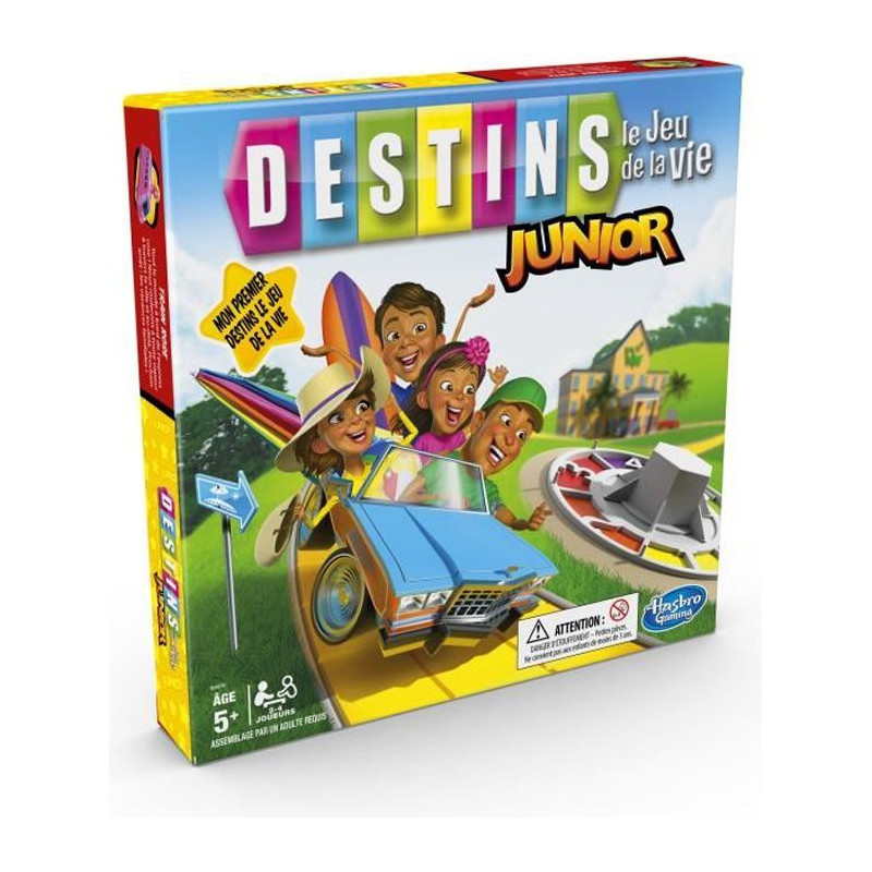 Jeu Destins - Hasbro Gaming - Le Jeu De La Vie Junior - Pour Enfants - A Partir De 5 Ans