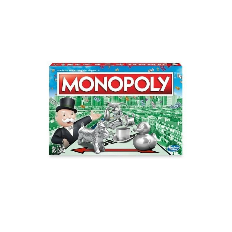 Monopoly - Jeu Pour La Famille Et Les Enfants - 2 A 6 Joueurs - Des 8 Ans - Inclut Des Cartes Choisies Par Le Public V2