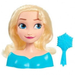 Disney Frozen - Tete A Coiffer Princesse Elsa - La Reine Des Neiges Ii - Avec Brosse - 20 Cm - Petit Modele