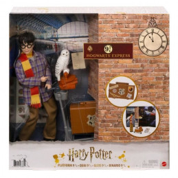 Harry Potter - Coffret Collector Quai 9 3/4, Avec Poupée Et Chouette Hedwige, Bagages Et Accessoires - Poupée Mannequin - Des 6 