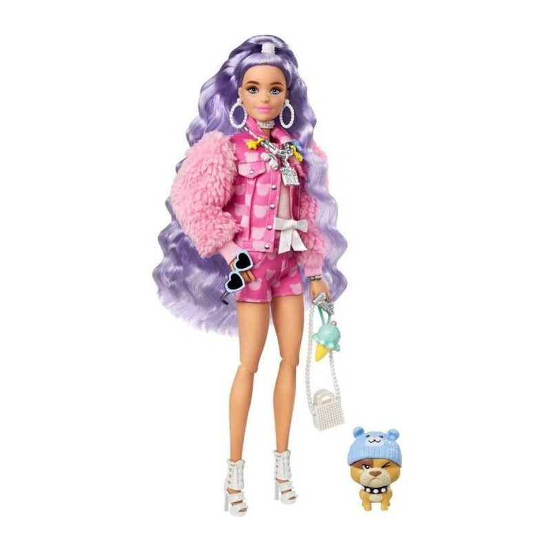 Barbie - Barbie Extra Bulldog Hipster - Poupée Mannequin - Des 3 Ans