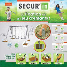Kit De Scellemement - Sans Béton - Pour Portique Bois Ou Métal Secur'In Trigano