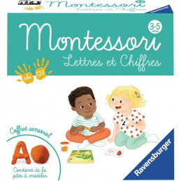 Montessori - Lettres Et Chiffres  - Coffret Sensoriel - Apprentissage Des Lettres Et Des Chiffres - Ravensburger - Des 3 Ans