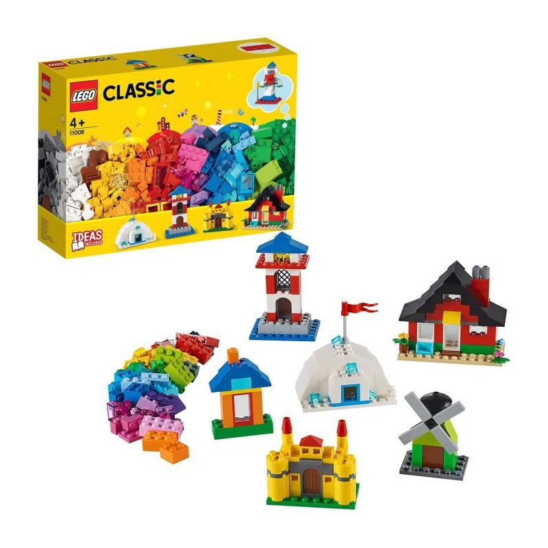 Lego 11008 Classic Briques Et Maisons, Set De Construction, Jeu Éducatif Pour Enfants Des 4 Ans Avec 6 Modeles Faciles