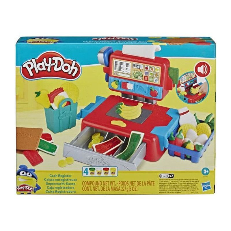 Play-Doh - Jouet Caisse Enregistreuse Avec 4 Pots De Pâte Play-Doh - Atoxique