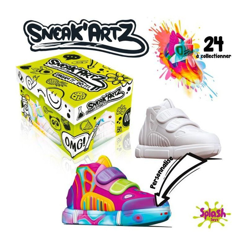 Sneak'Artz Shoebox Série 1 - 1 Basket A Customiser + Accessoires - Boîte Aléatoire