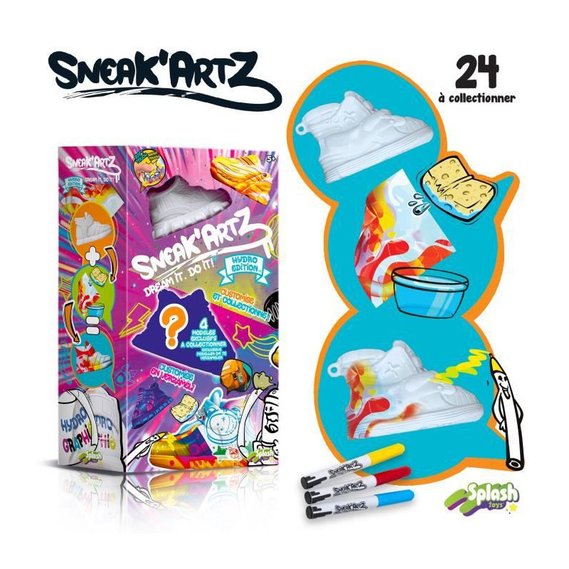 Sneak'Artz Shoebox Série 2 - 4 Baskets A Customiser - Boîte Deluxe