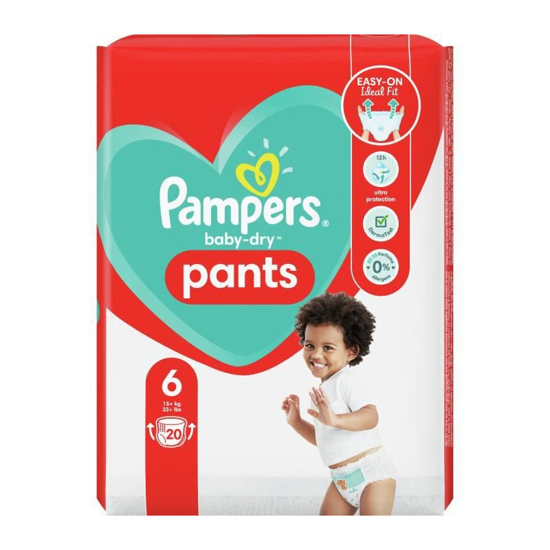 Pampers Baby-Dry Pants Couches-Culottes Taille 6, 20 Culottes
