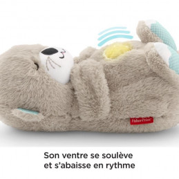 Fisher-Price - Ma Loutre Câlins Bonne Nuit - Jouet D'Eveil - Peluche Apaisante Pour Bébé - Lumiere Et Musique - Des La Naissance