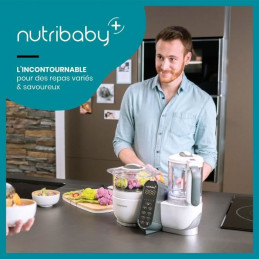 Babymoov  - Nutribaby(+), Robot Multifonctions 6 En 1, Cuiseur-Vapeur, Mixeur, Blanc